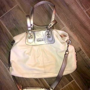 Leather coach bag
